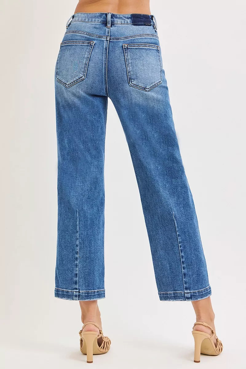 RISEN High Rise Crop Boyfriend Tapered Jeans - Jeans Junction Online