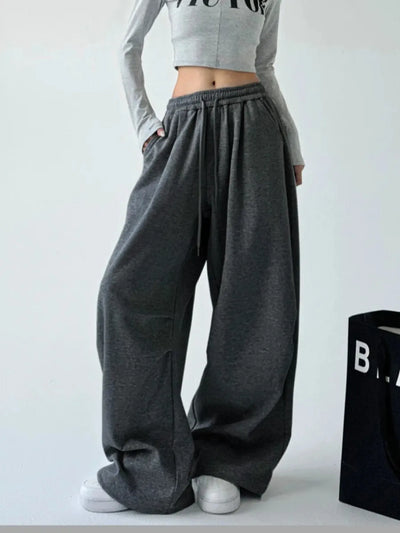Oversized Wide Leg Drawstring Pants - Jeans Junction Online