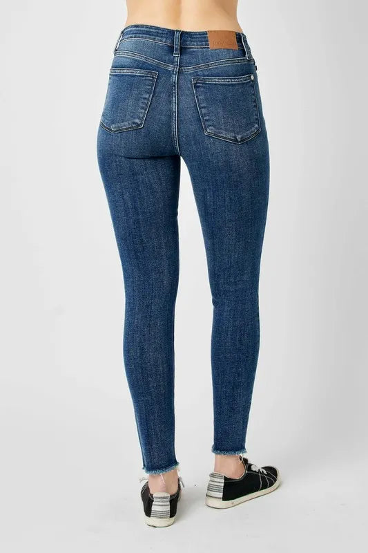 Judy Blue Full Size High Waist Distressed Skinny Jeans - Jeans Junction Online