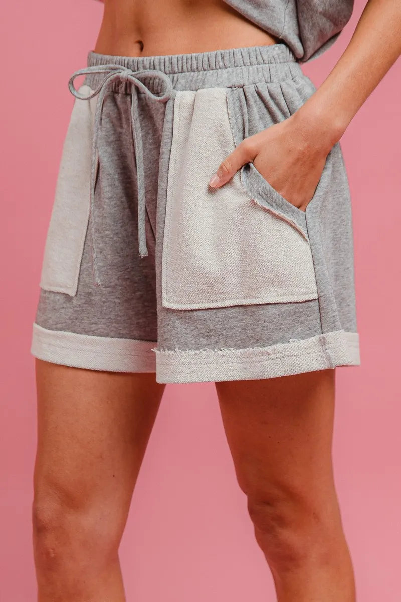 BiBi French Terry Knit Shorts with Side Pocket - Jeans Junction Online