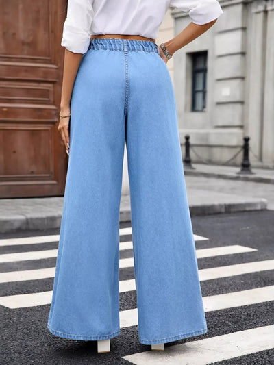 Wide Leg High Waisted Jeans - Jeans Junction Online