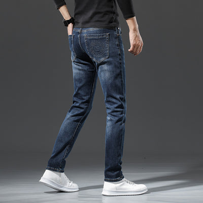 Autumn and Winter New Thick Korean Style Slim Men's Jeans - Jeans Junction Online