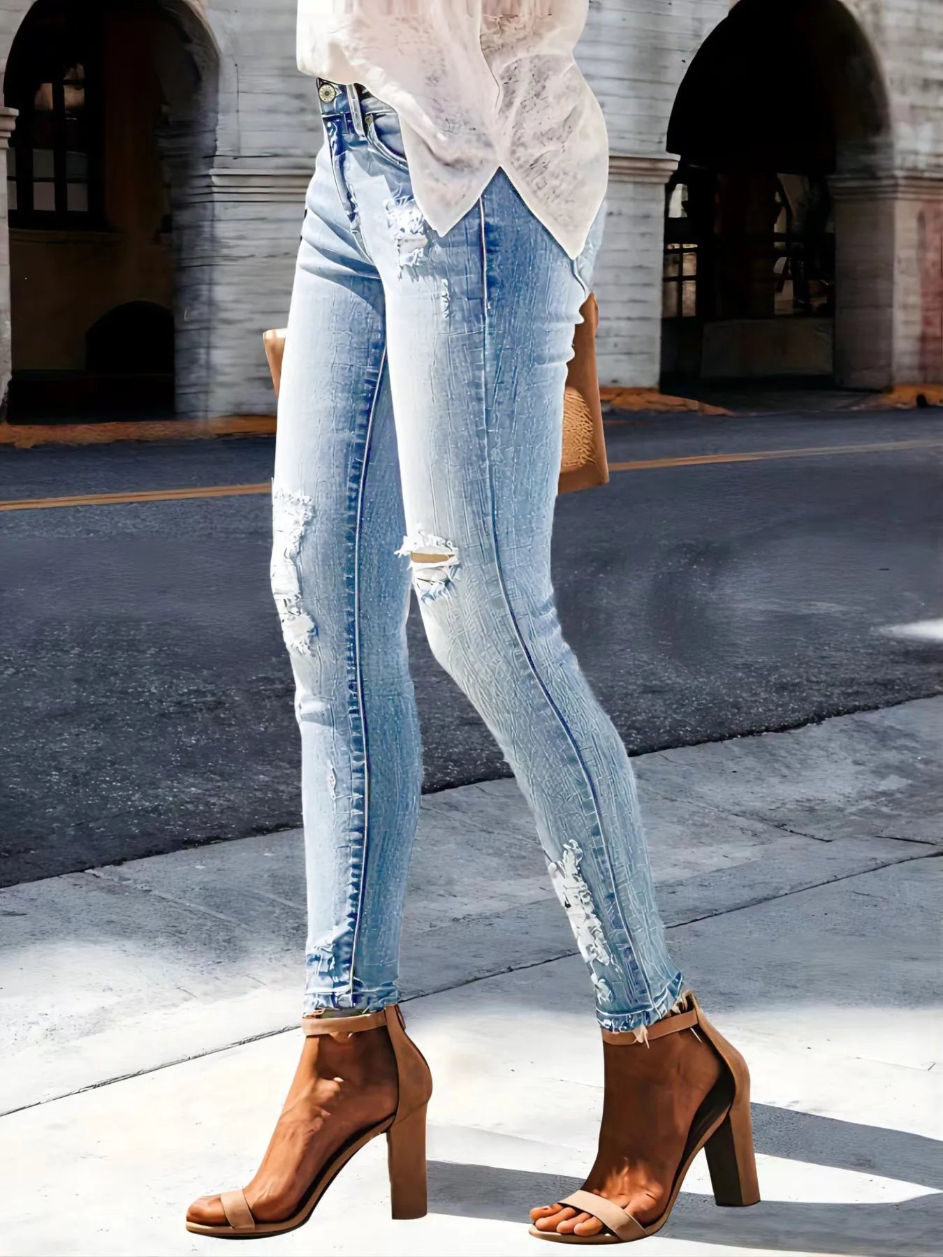 Distressed Skinny Jeans - Jeans Junction Online