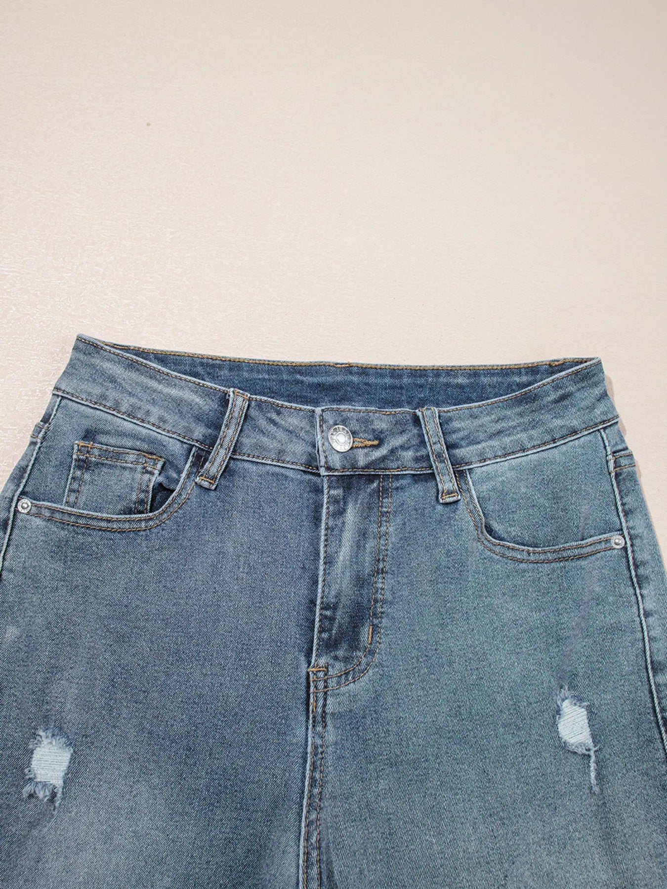 Distressed Ankle-length Straight Jeans - Jeans Junction Online