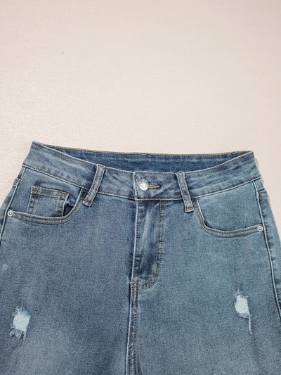 Distressed Ankle-length Straight Jeans - Jeans Junction Online