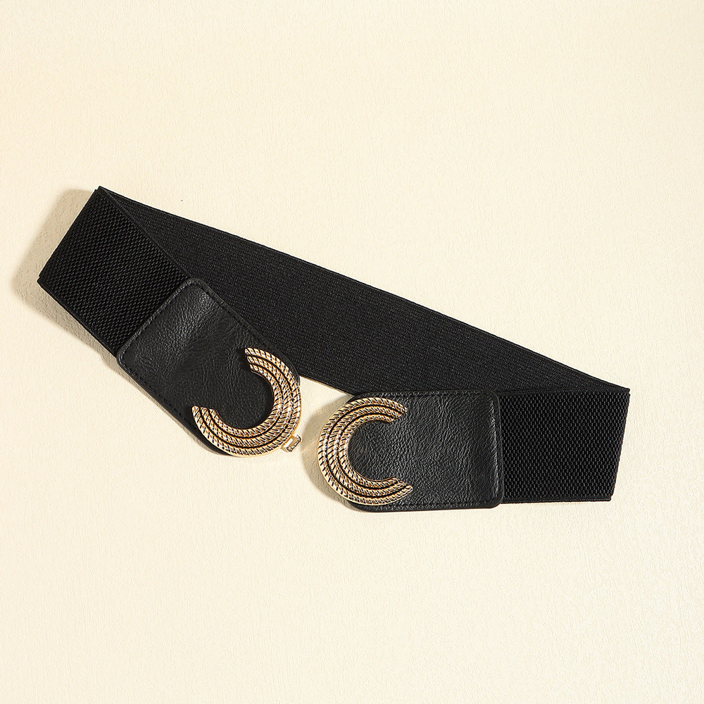 Double C Buckle Elastic Belt - Jeans Junction Online