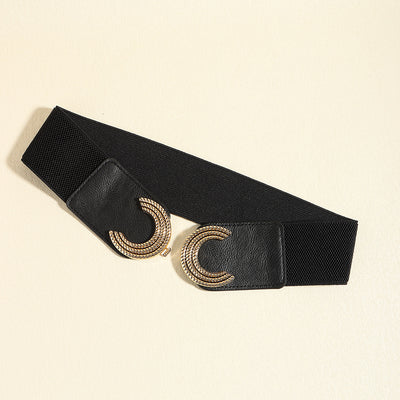 Double C Buckle Elastic Belt - Jeans Junction Online