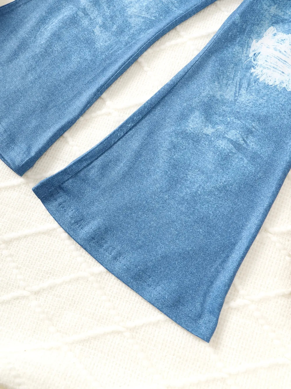 Children's Butterfly Print Top and Flare Pants Set - Jeans Junction Online