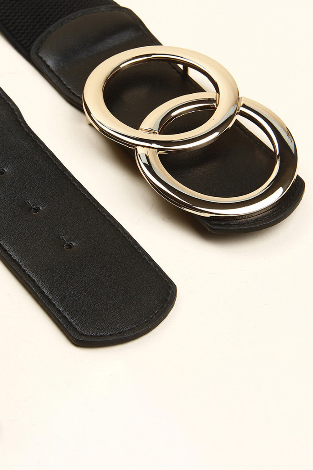 Zinc Alloy Buckle Elastic PU Belt - Jeans Junction Online