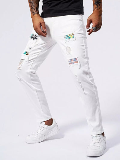 Men's Distressed Slim Fit Jeans - Jeans Junction Online
