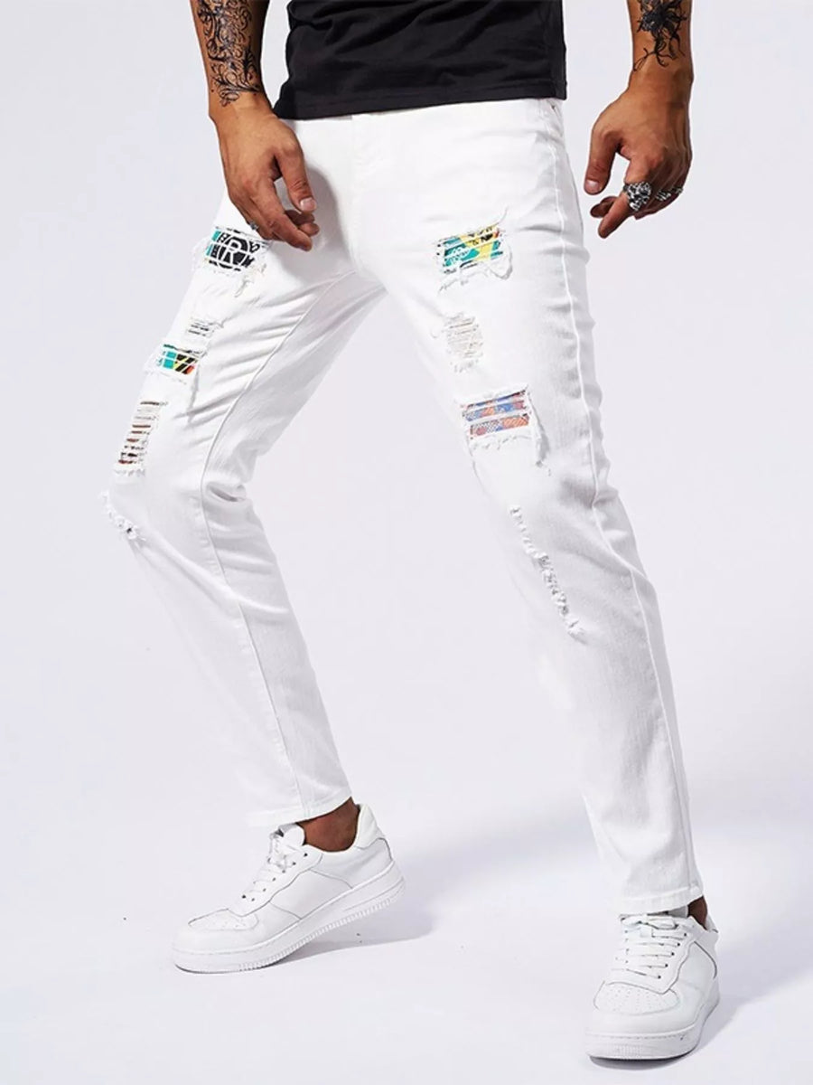 Men's Distressed Slim Fit Jeans - Jeans Junction Online 