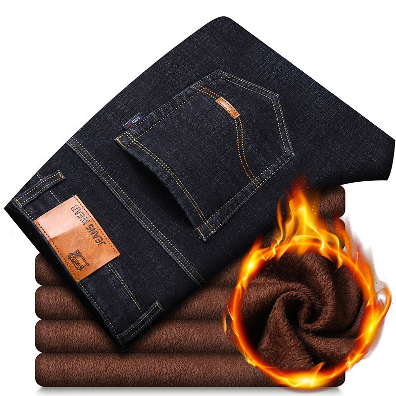 Thickened Plush Jeans Keep Men Warm In Winter - Jeans Junction Online