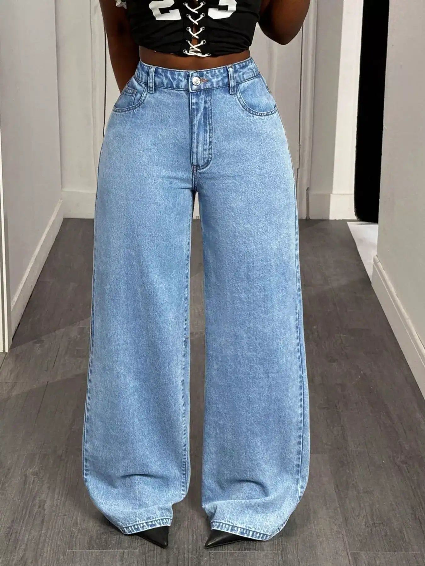 GOOD LUCK Wide Leg Jeans - Jeans Junction Online