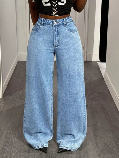 GOOD LUCK Wide Leg Jeans - Jeans Junction Online