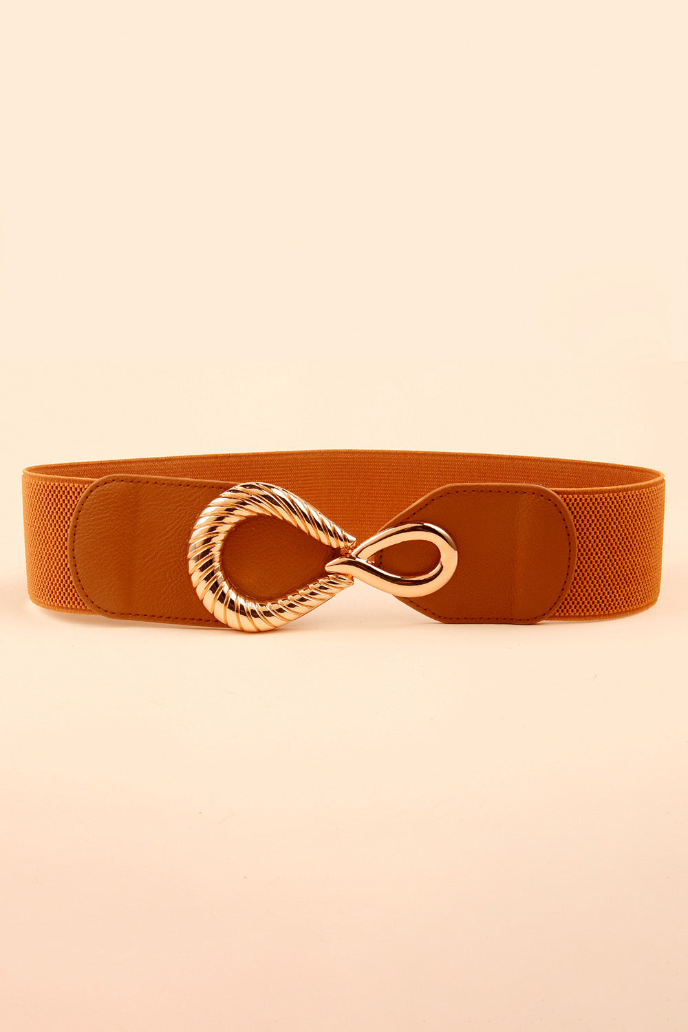 Ribbed Alloy Buckle Elastic Belt - Jeans Junction Online