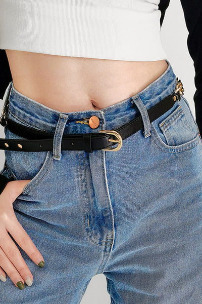 PU Leather Chain Belt - Jeans Junction Online