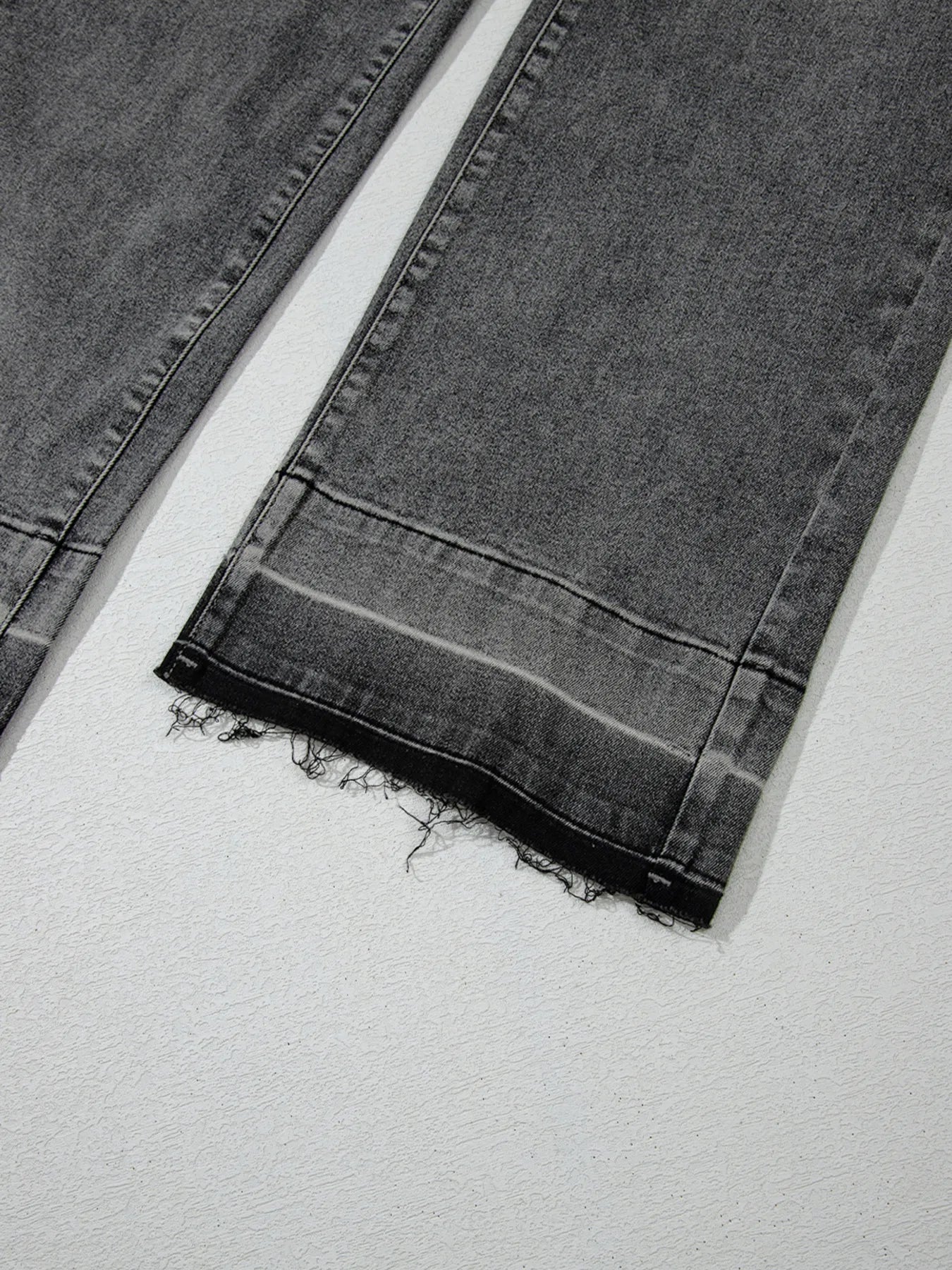 Raw Hem Unique Cuffs Straight High Rise Loose Jeans - Jeans Junction Online