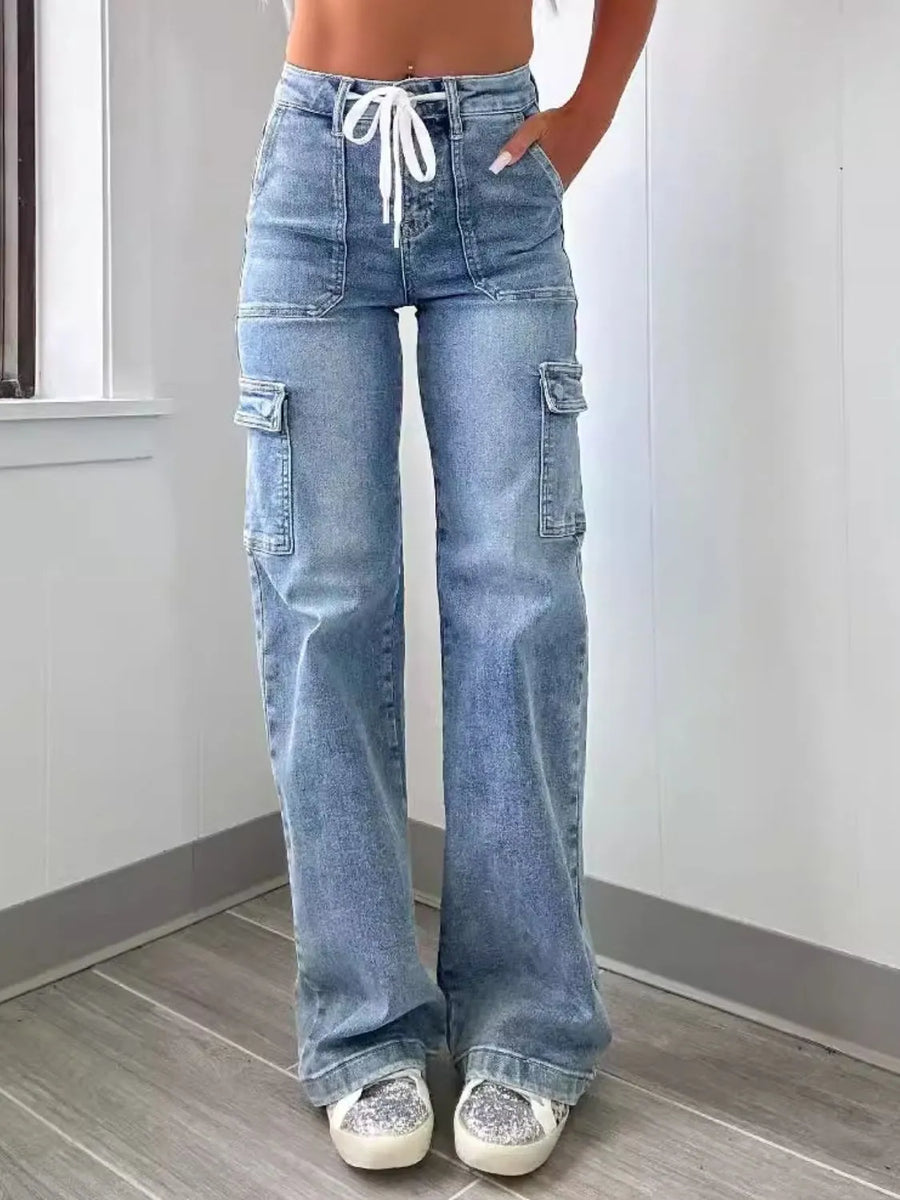 Washed Jeans with Pockets - Jeans Junction Online 