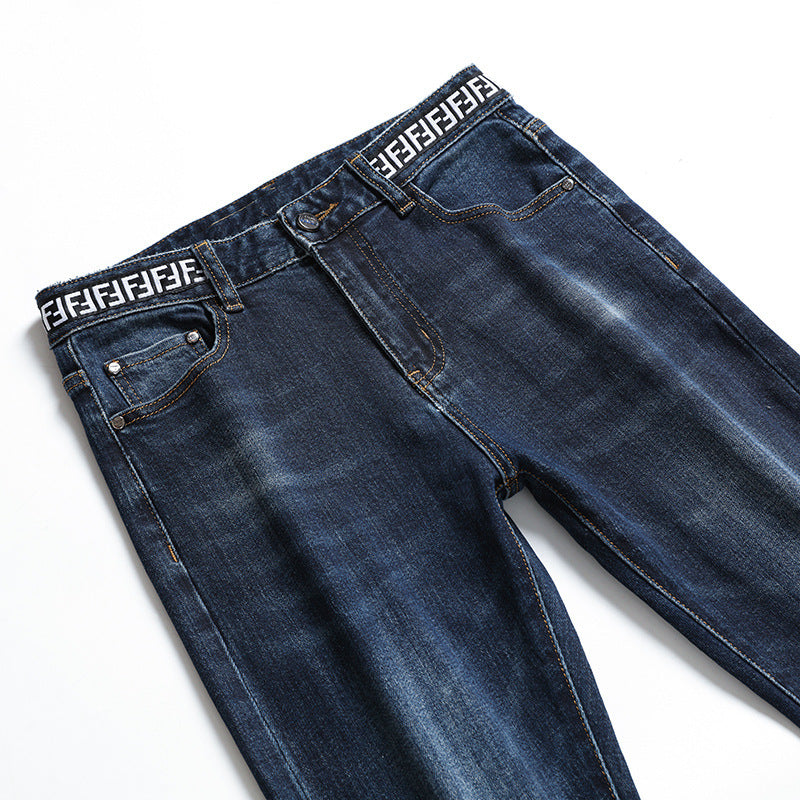 Autumn and Winter New Thick Korean Style Slim Men's Jeans - Jeans Junction Online