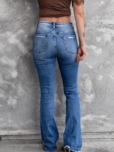 Distressed Flare Jeans - Jeans Junction Online