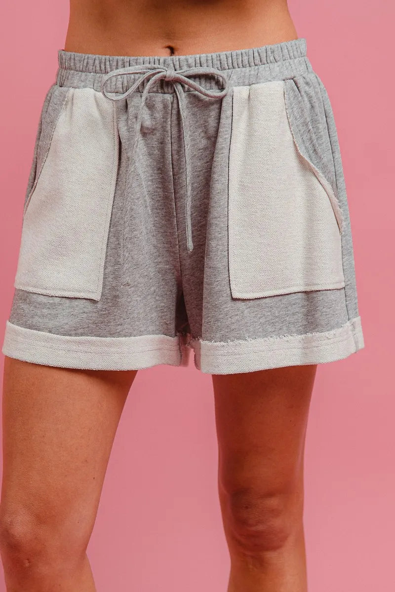 BiBi French Terry Knit Shorts with Side Pocket - Jeans Junction Online