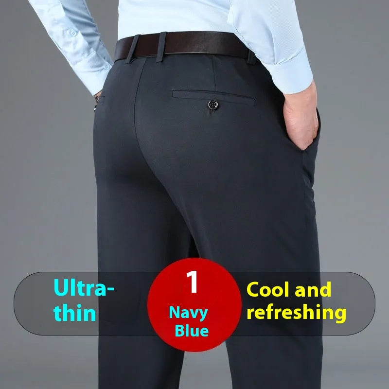 High Elasticity Non-ironing Anti-wrinkle Men's Business Casual Pants - Jeans Junction Online