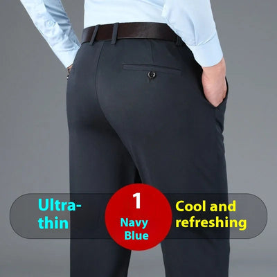 High Elasticity Non-ironing Anti-wrinkle Men's Business Casual Pants - Jeans Junction Online