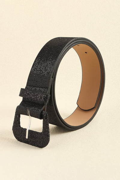 Glitter PU Leather Belt - Jeans Junction Online