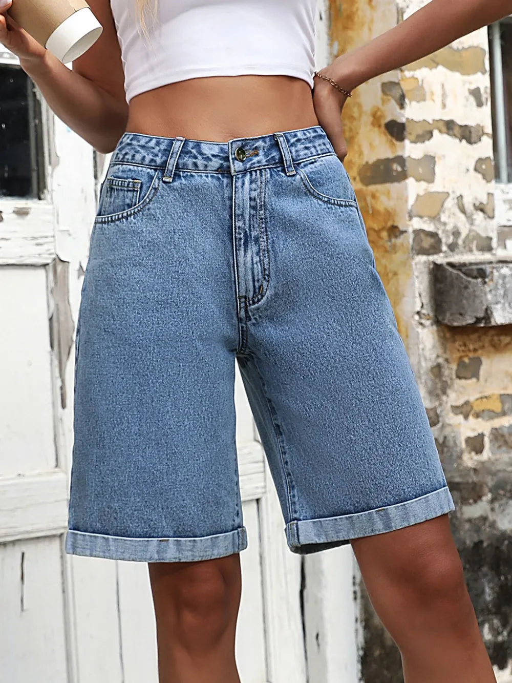 High Waist Denim Shorts - Jeans Junction Online