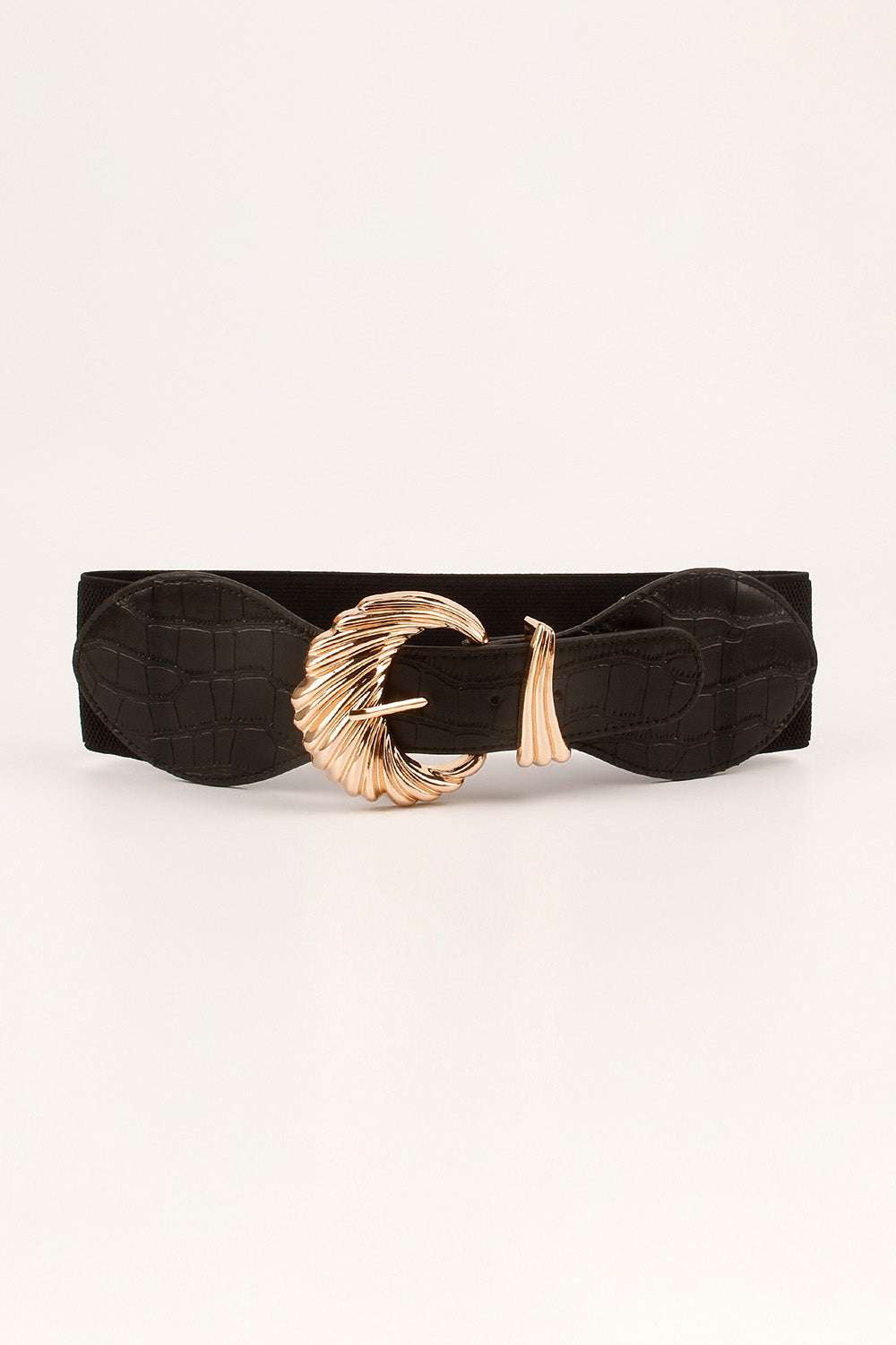 Shell Alloy Buckle Elastic Belt - Jeans Junction Online