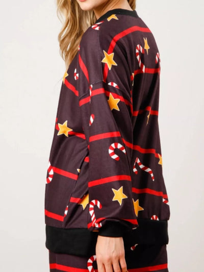 Christmas Long Sleeve Top and Pants Lounge Set - Jeans Junction Online