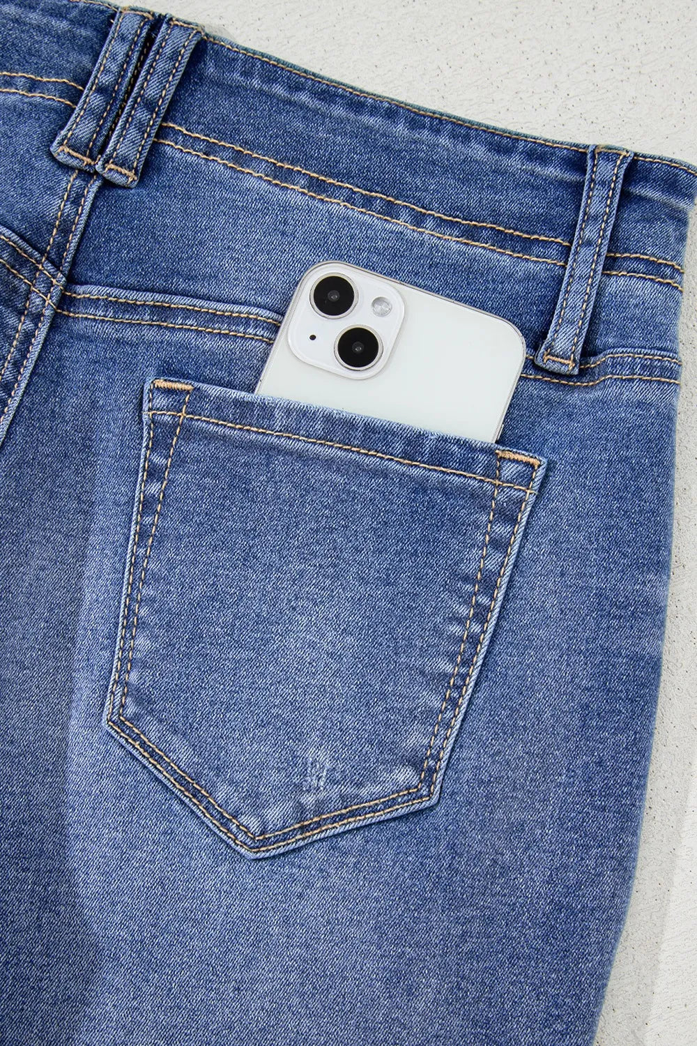 High-Waisted Wide-Leg Vintage Wash Jeans - Jeans Junction Online