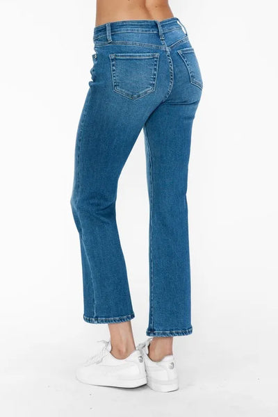 bytos Full Size Cat's Whiskers Mid Rise Ankle Jeans - Jeans Junction Online