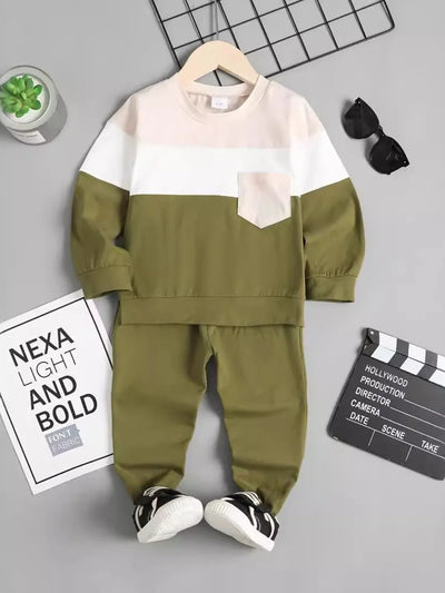 Children's Color Block Top and Pants Set - Jeans Junction Online