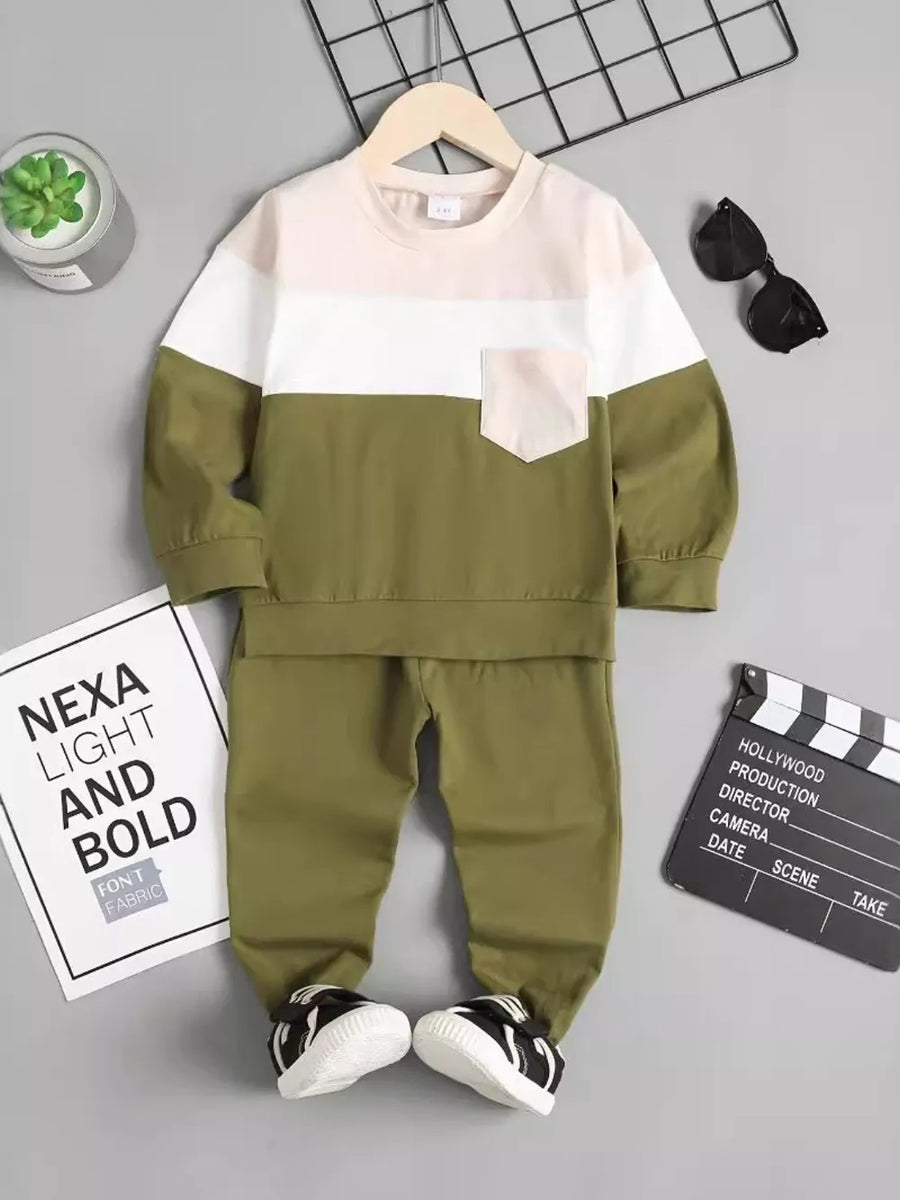 Children's Color Block Top and Pants Set - Jeans Junction Online 