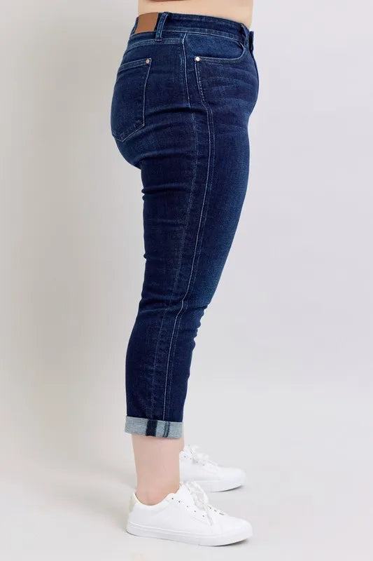 Judy Blue Full Size High Waist Boyfriend Jeans Plus Size - Jeans Junction Online