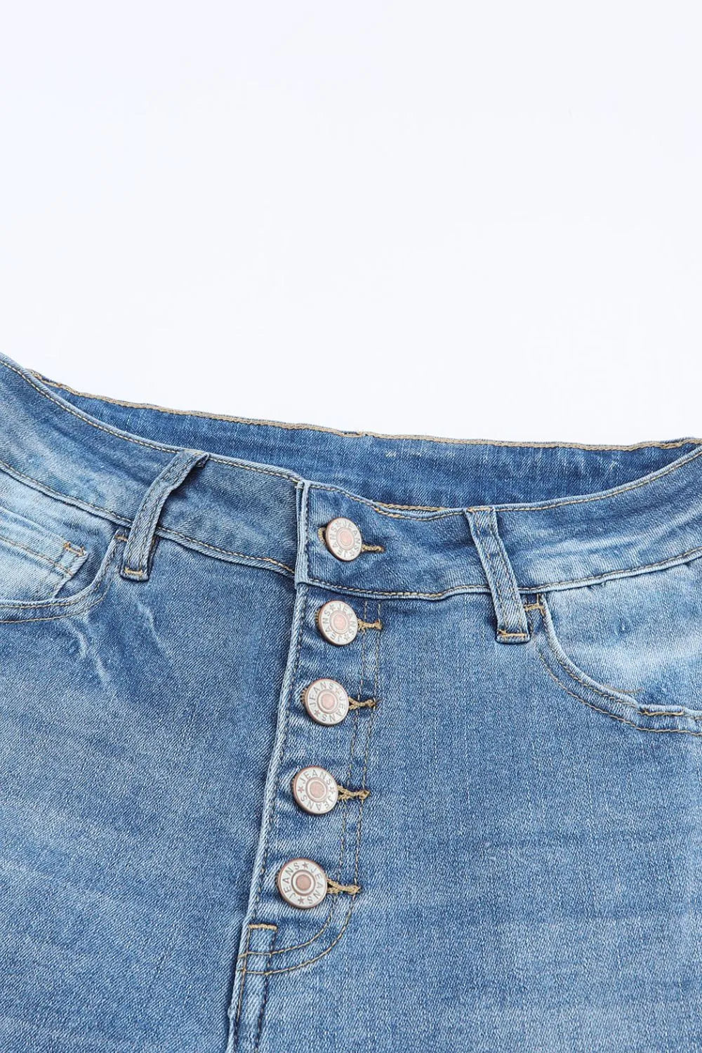 High Waist Button Fly Flared Jeans - Jeans Junction Online
