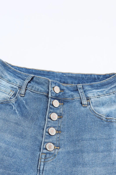 High Waist Button Fly Flared Jeans - Jeans Junction Online