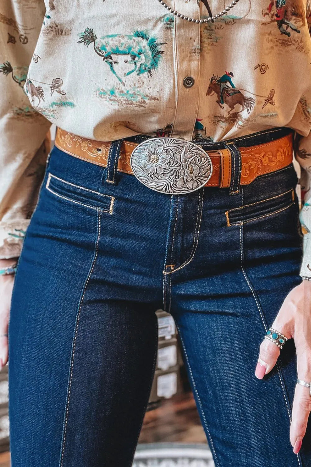 Center Seam Deep Wash Straight Jeans - Jeans Junction Online