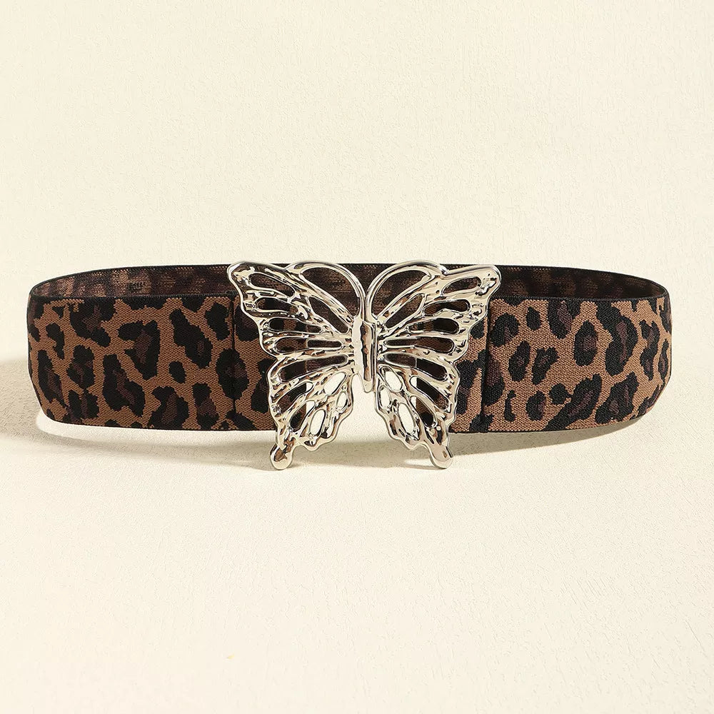 Butterfly Alloy Buckle Elastic Belt - Jeans Junction Online