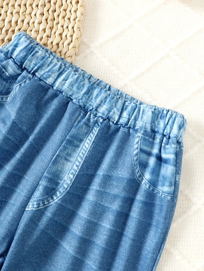 Children's Butterfly Print Top and Flare Pants Set - Jeans Junction Online