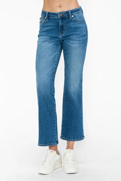 bytos Full Size Cat's Whiskers Mid Rise Ankle Jeans - Jeans Junction Online