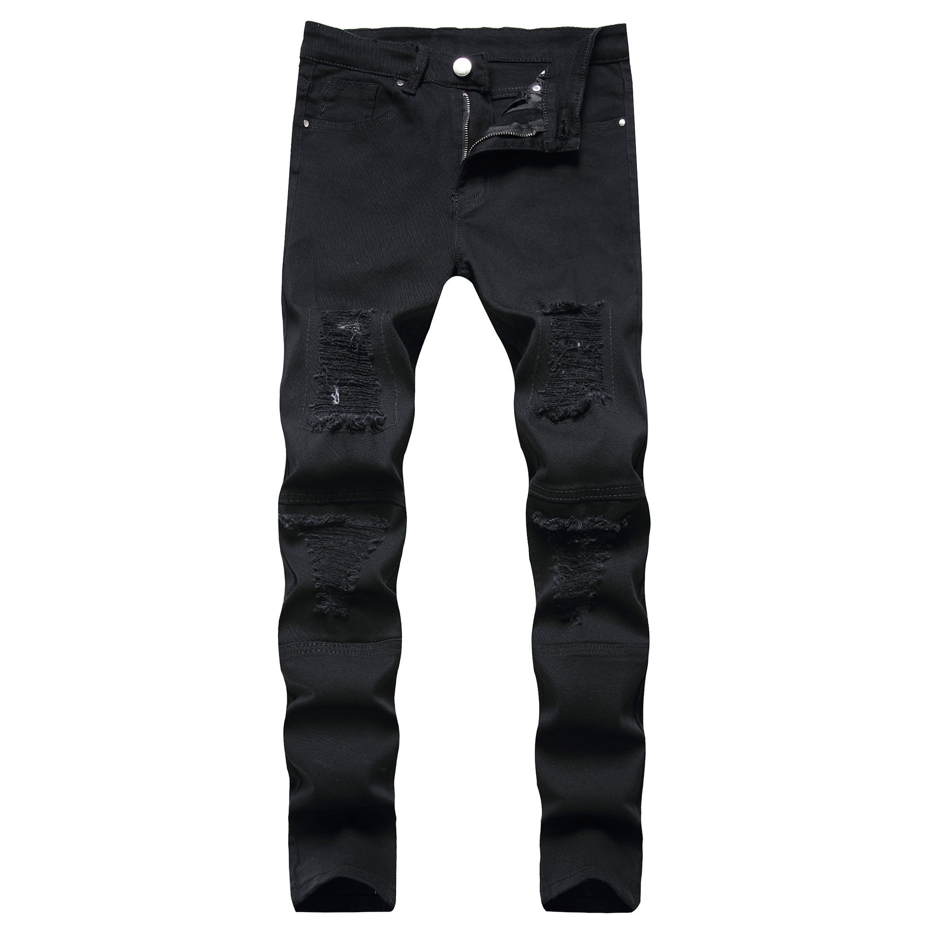 European And American Slim Straight Zipper Pleated Men - Jeans Junction Online