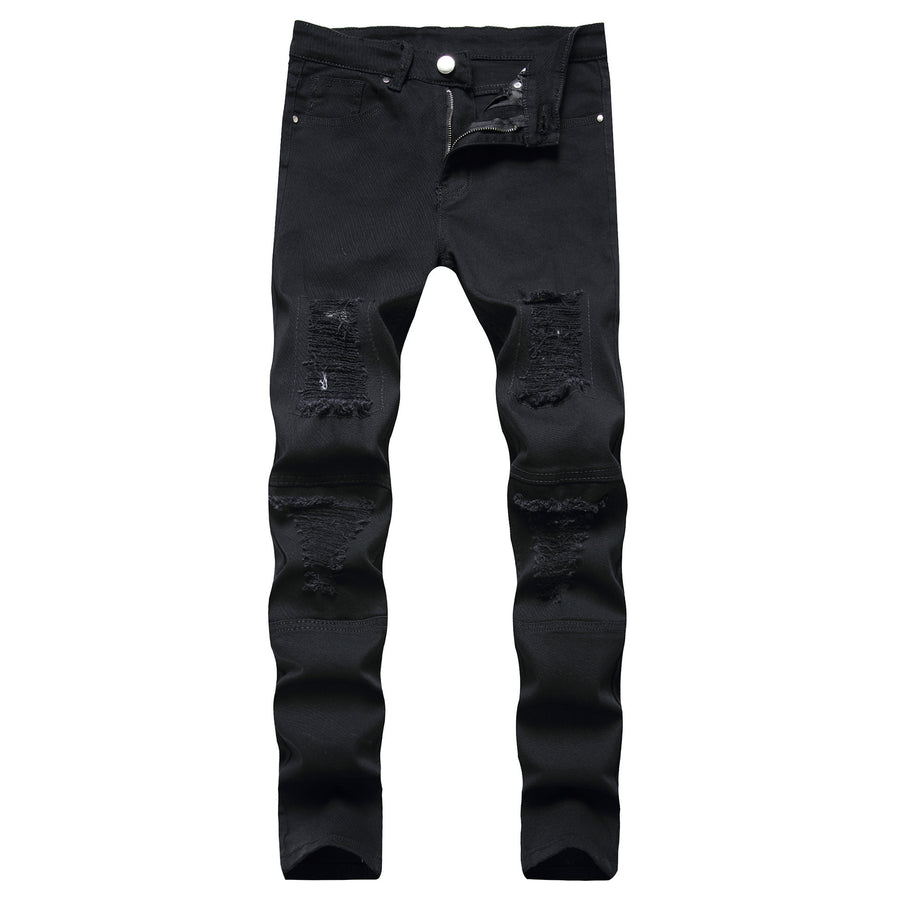 European And American Slim Straight Zipper Pleated Men - Jeans Junction Online 