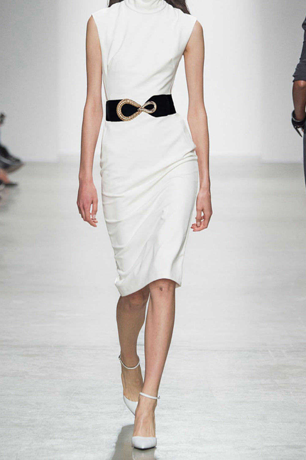 Ribbed Alloy Buckle Elastic Belt - Jeans Junction Online