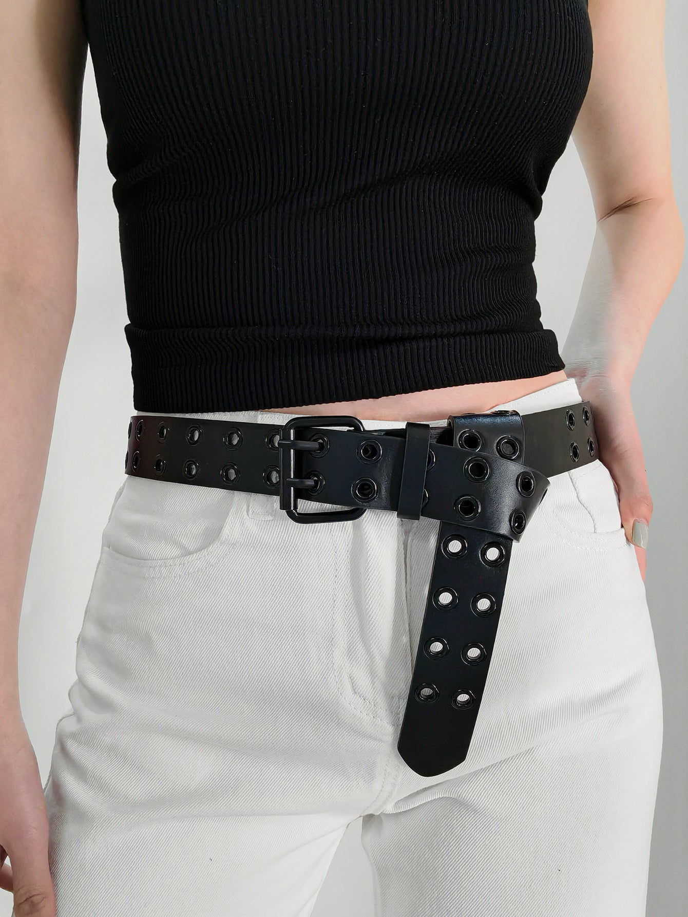 Grommet PU Leather Belt - Jeans Junction Online