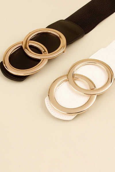 Zinc Alloy Buckle Elastic PU Belt - Jeans Junction Online
