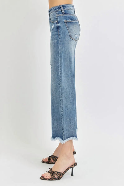 Risen High Rise Cropped Flare Jeans - Jeans Junction Online