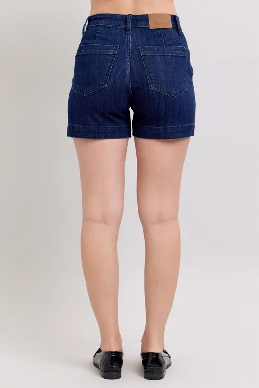 Judy Blue Full Size High Waist Denim Shorts Plus Size - Jeans Junction Online