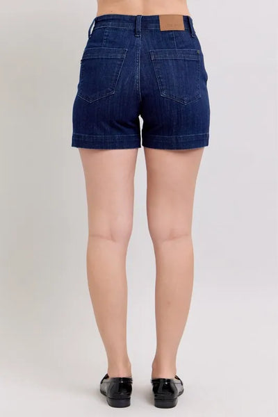 Judy Blue Full Size High Waist Denim Shorts Plus Size - Jeans Junction Online